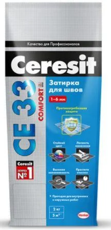 Цветная затирка с противогрибковым эффектом CE 33 COMFORT